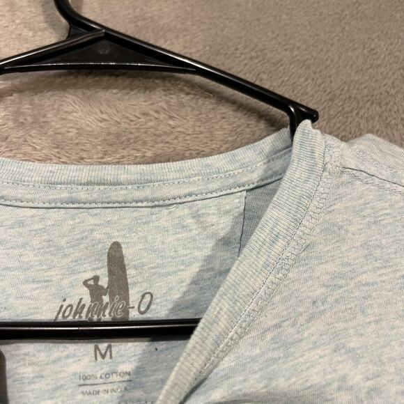 johnnie-O Shirt Mens Medium Heathered Blue Dale Pocket Tee Short Sleeve JMST2870 - Picture 3 of 8